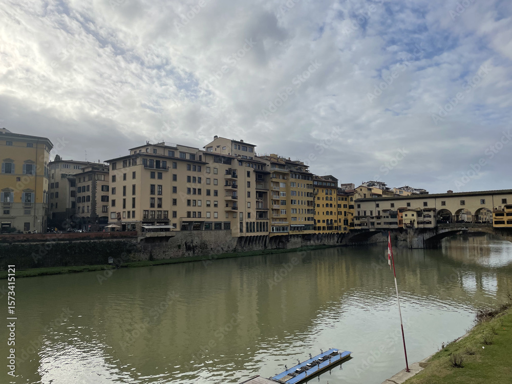 Naklejka premium ponte vecchio florence italy