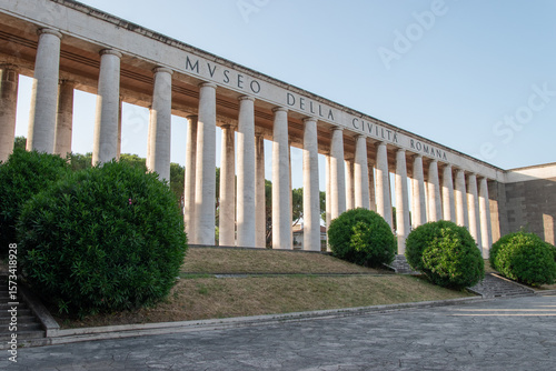 Museum of Roman Civilization, in the EUR district, Rome, Italy.