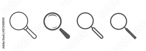 Search Icon vector illustration, magnifying glass symbol, search icon clip art , zoom in and zoom out symbol, Magnifying glass sign isolated