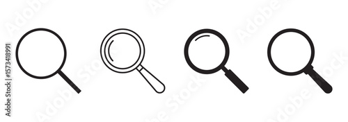 Search icon symbol. Magnifier or loupe sign. vector magnifier or loupe icon