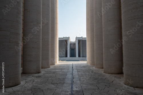 Museum of Roman Civilization, in the EUR district, Rome, Italy.