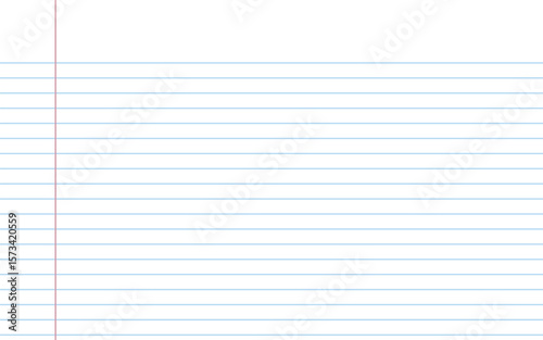 Blank white worksheet blue stripes exercise book vector design