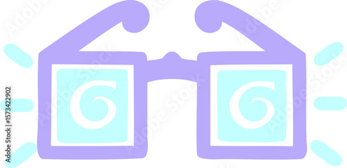 x ray specs symbol icon in bright neon color