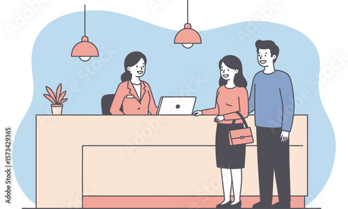  Modern Office Reception Scene