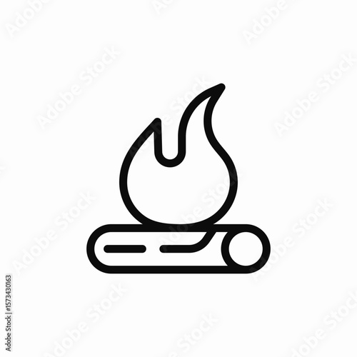 bonfire flame icon sign vector