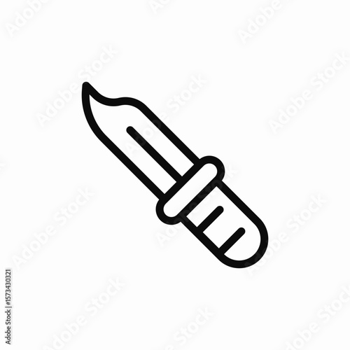 camping knife icon sign vector