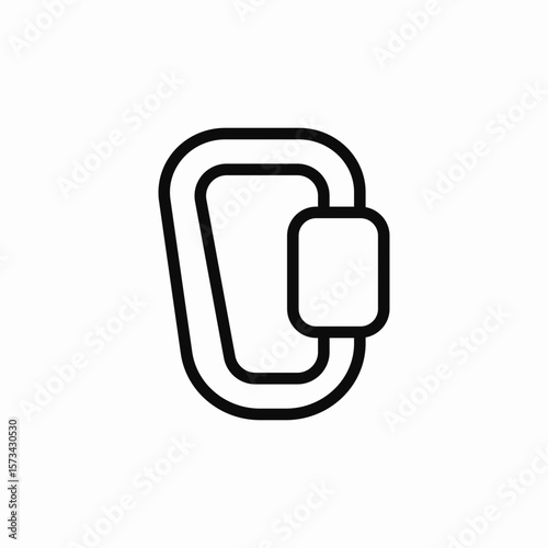 climbing rope hook icon sign vector