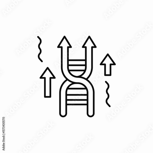 dna up down icon sign vector