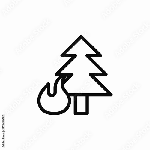 forest fire icon sign vector