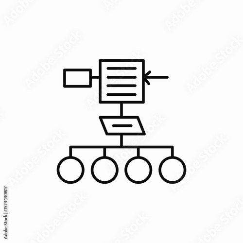 hierarchy plan icon sign vector