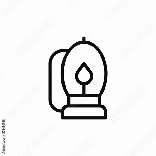 kerosine lamp icon sign vector