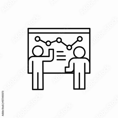 statistics presentation icon sign vector
