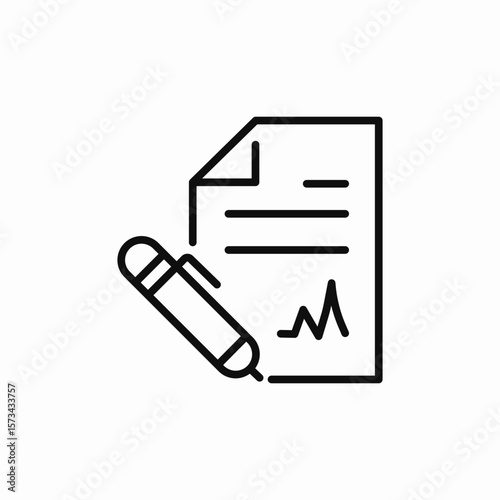 contract signature icon sign vector