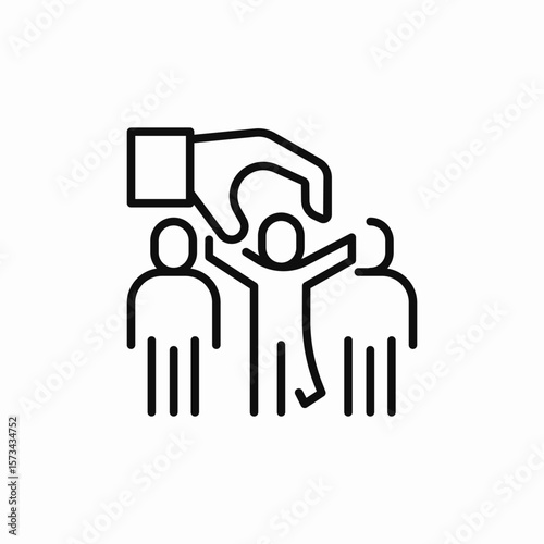 recruitment pick icon sign vector