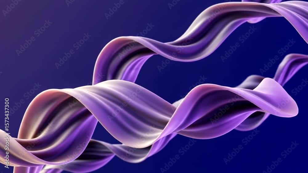 Purple spiral abstract flow on a dark blue backdrop