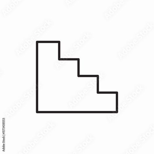 ladder stairs icon sign vector