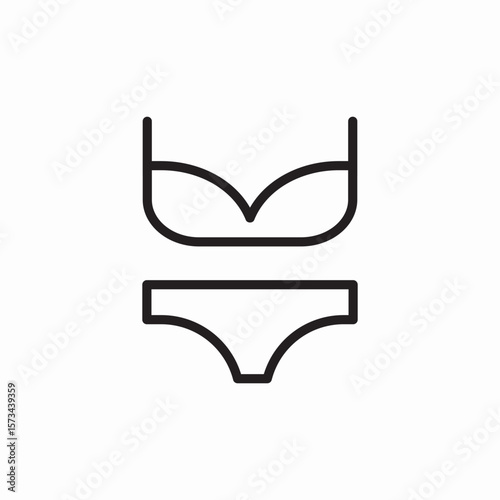 swimming dress bikini icon sign vector
