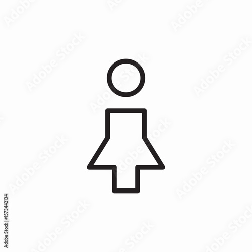 female woman wc icon sign vector