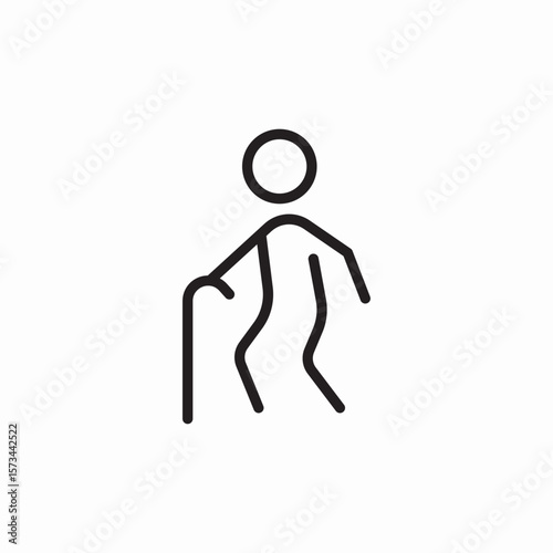 old man icon sign vector