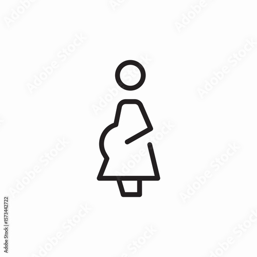 pregnant woman icon sign vector