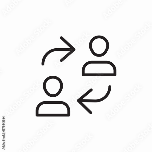 user switch icon sign vector