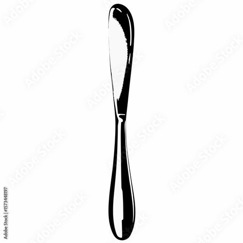 Kitchen butter knife isolated on white background  