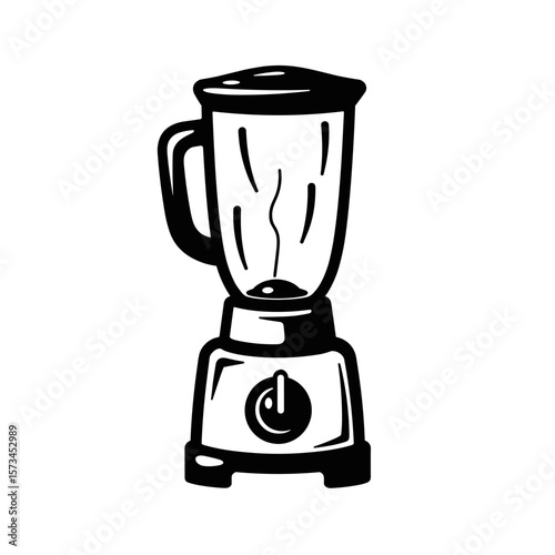 Blender illustration in black and white design for children's toys concept  