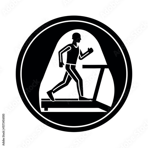 Fitness Icons Treadmill Vector Design