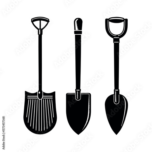 Gardening Tools Set Hoe Vector Design Four