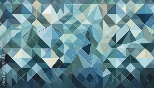 geometric harmony abstract polygonal mosaic pattern in cool tones
