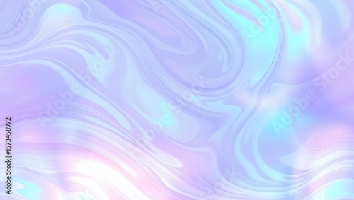Gentle pastel swirls present a calming, dreamy aesthetic with light lilac and turquoise colors blended in a harmonious, organic pattern, perfect for abstract backgrounds.