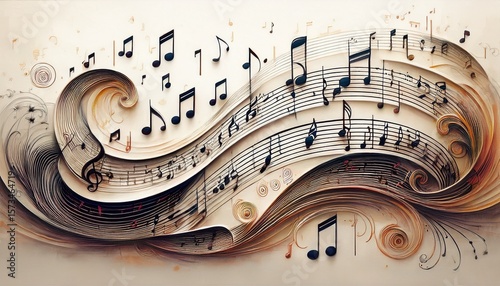 sheet music musical notes melody on white background