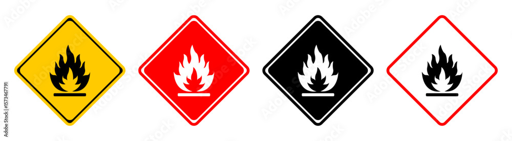 flammable hazard icon.