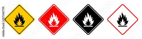 flammable hazard icon.