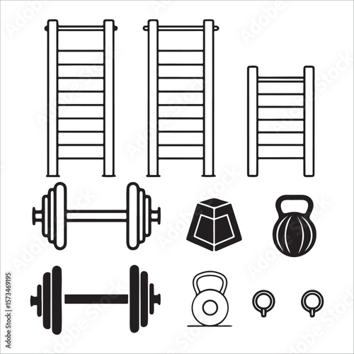 Gym equipment fitness training workout exercise