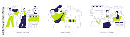 Food festival isolated cartoon vector illustrations se