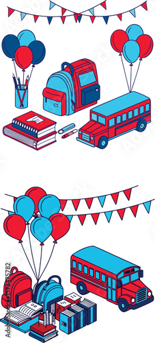 Retro cartoon car vector illustration with abstract background, perfect for a children's transportation design set