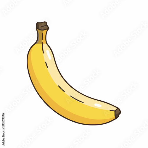 banana fruit vector with simple design