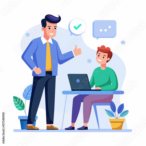 businessman and businesswoman