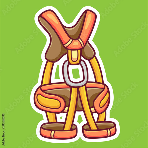 Colorful harness shaped like a hand-drawn sticker