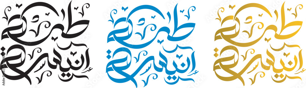 Fototapeta premium Intricate Arabic Calligraphy taha aneesa - 