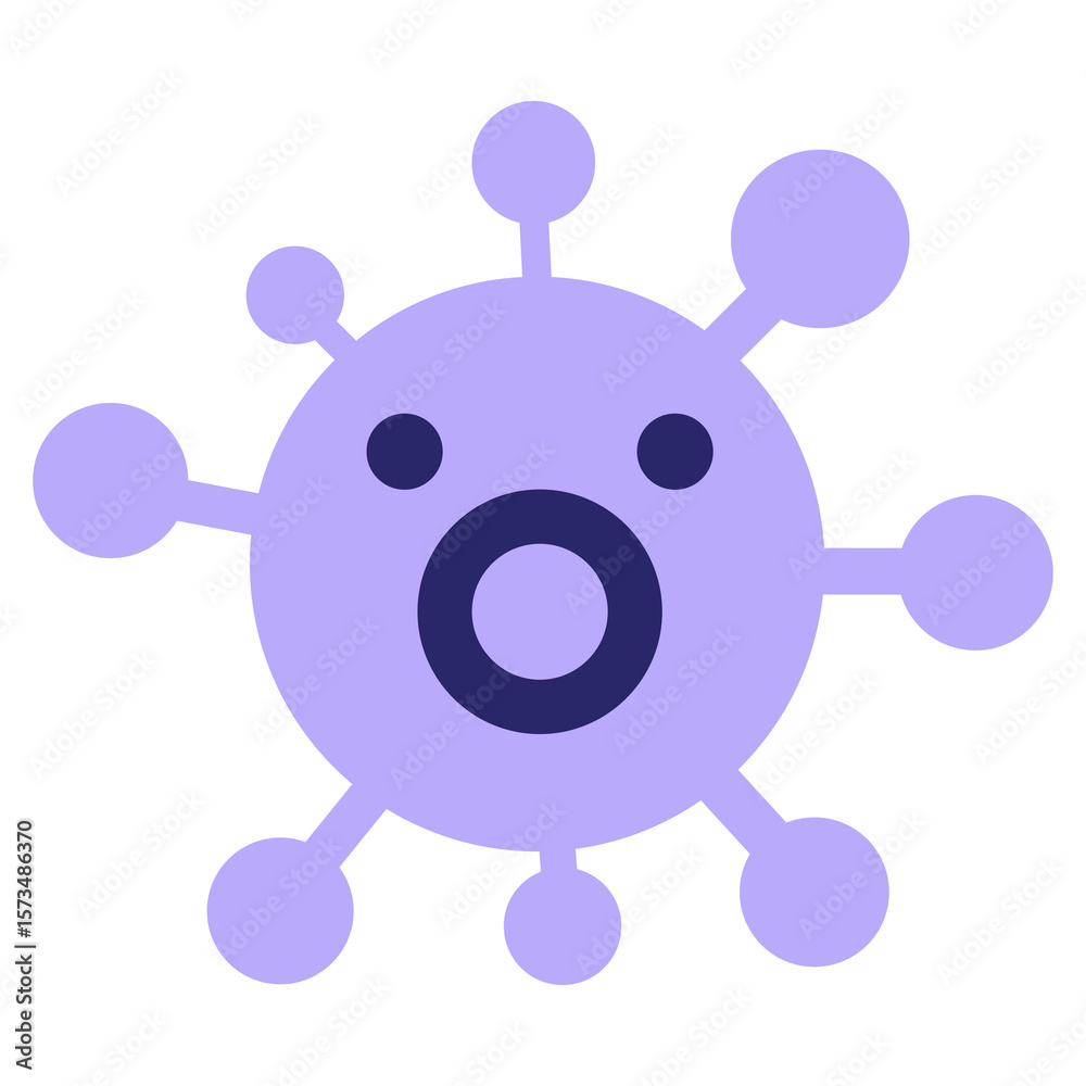 simple gasping virus in bright neon color simple gasping virus in bright neon color