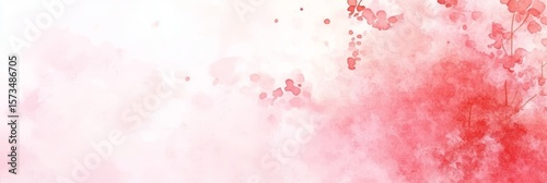 Dreamy Ivory Watercolor Background with Delicate Pastel Flowers and Soft Abstract Floral Design