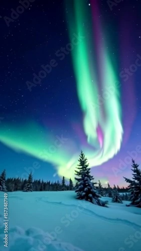 aurora over the mountains