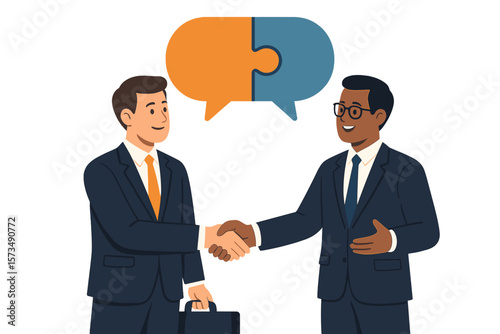 Businessmen Handshake Agreement, Successful Communication, Partnership Deal, Collaboration, Interview Discussion, Solution, Teamwork, Perfect Match Connection, Corporate Concept