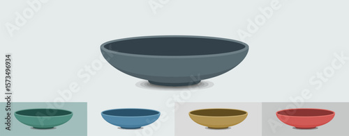 Empty Bowls in Different Colors