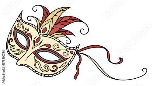 carnival mask isolated on white