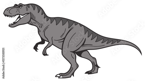 “Tyrannosaurus Rex Dinosaur Isolated Vector Illustration”

