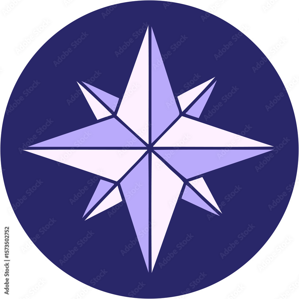 Fototapeta premium trad tattoo star graphic in bright neon color
