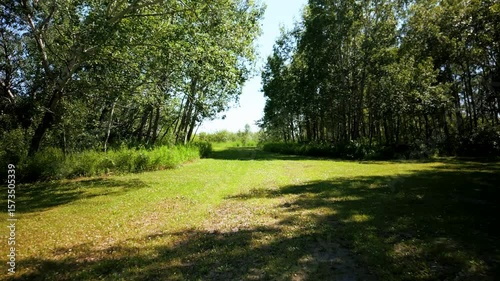 Canola and wheat field farm flyover
